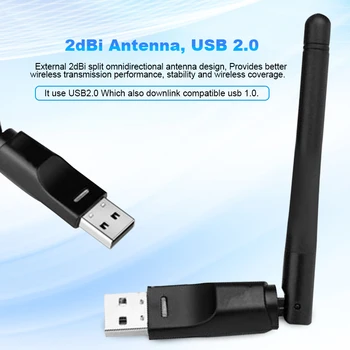 MT7610 USB Wifi Antenos Adapteris 150Mbps 2dBi Wifi Antenos Adapteris Bevielio Tinklo Kortelę Desktop Laptop TV Box Lašas Laivybos