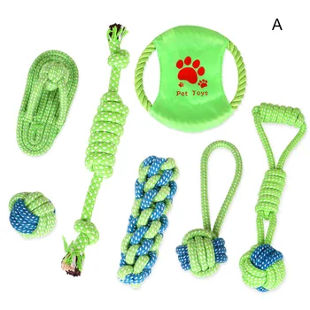 Multi Spalvos Šuo, Virvė Žaislų Rinkinys Mažylis Patvarus Bite-Atsparus Kramtyti Virvės Mazgas Žaislas P7Ding