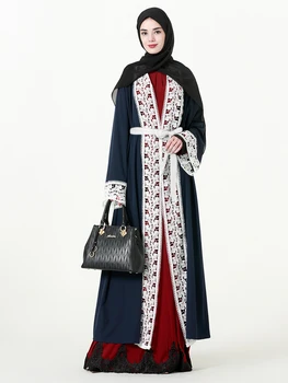 Musulmonų Abaja Arabų Turkija Karšto Vietoje Musulmonų Cardigan Spausdinti Skraiste Ilga Suknelė 1570