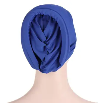 Musulmonų šukuosena turbaną bžūp moterų kaktos kryžiaus vidinis hijabs variklio dangčio arabų apvyniokite galvą hijab underscarf kepurės Islamo turbantes
