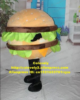 Mėsainis Mėsainiai Bun KUMPIS Cheeseburger Duona Roll Vakarienė Talismanas Kostiumas Suaugusiųjų dalina Lankstinukus, Visuomenės Veiklą zz5060