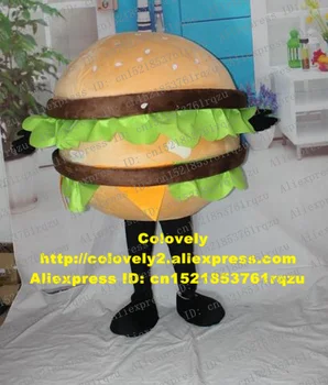 Mėsainis Mėsainiai Bun KUMPIS Cheeseburger Duona Roll Vakarienė Talismanas Kostiumas Suaugusiųjų dalina Lankstinukus, Visuomenės Veiklą zz5060