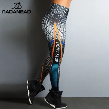 NADANBAO nesibaigia Jogos Treniruotės Moterų Antblauzdžiai Sporto Aukšto Juosmens Legging Skaitmeninis Atspausdintas Kelnės Fitneso Kelnės, Antblauzdžiai