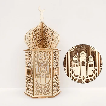 Naktį Šviesos Deco Eid Mubarakas Decoracion Musulmonų Ramadano Žibintų Rūmuose, Apšvietimo, Apdailos Mediena, Žibintų Ramadanas Dekoro Dovana