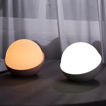 Naktį Šviesos diodų (LED) Naktį Pearl Šviesos Silikono medžiaga USB įkrovimo Pritemdomi Dekoratyvinis Aplinkos šviesos stalo lempos baras žibintas