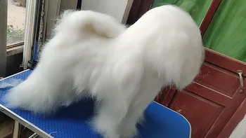 Naminių gyvūnėlių Grožio Netikrą Šunų Plaukų modelis Modelis Teddy Apsirengęs VIP Ram Suknelė Netikrą Šunų Plaukų Pet Shop Praktikos Modeliavimo Šuo