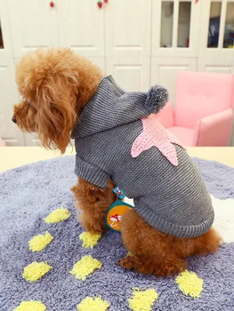 Naminių šunų apranga žiemą šilta šuns kailis megztinis šuo marškinėliai, mažų šunų, naminių Gyvūnėlių Produktas 2 spalvos, 5 dydis