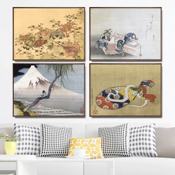 Namų Dekoravimo Meno Sienos Nuotraukas Fro Kambarį Plakato Spauda, Drobė Paveikslų Japonijos Katsushika Hokusai 5