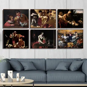 Namų Dekoravimo Meno Sienos Nuotraukas Fro Kambarį Plakato spauda, Drobė Paveikslų Michelangelo Merisi da Caravaggio Marija