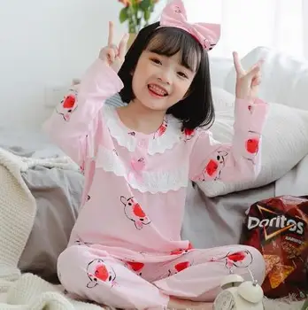 Namų paslauga pižama nustatyti vaikų mergaičių naktiniai marškiniai, pižamos drabužius set home paslauga, vaikų kostiumas 2-13 metų amžiaus