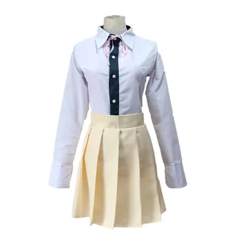 Nanami ChiaKi Cosplay Kostiumų Danganronpa 2 Mokyklos Uniformos Sijonas Dangan Ronpa Kuprinė Perukas Merginos Sailor Kostiumas Šalis Suknelė