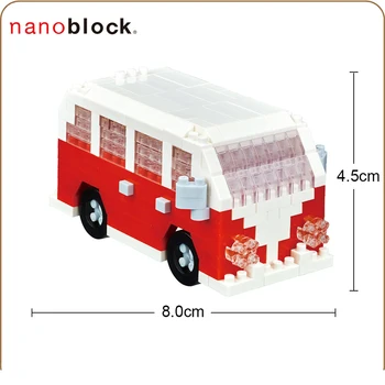 Nanoblock Mini Diamond Blokai Suaugusiųjų Statybos NBH-142 Ekskursijos Van 290pcs Švietimo Žaislai Vaikams