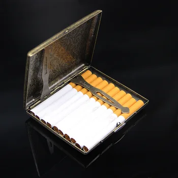 Narsa Aukštos Kokybės vyriški Cigarečių Atveju su Dovanų Dėžutė 20pcs Derliaus Metalo Cigarečių dėžę ant Pardavimo