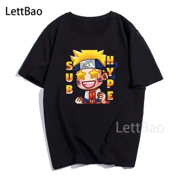 Naruto Japonų Anime Negabaritinių Marškinėliai Vasaros Cool Spausdinti Vyrų/moterų Marškinėlius Harajuku Unisex Viršuje Streetwear Hip-Hop T-shirt Vyrai
