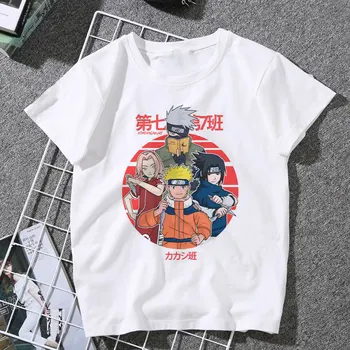 Naruto Mados Japonų Anime Raidė T Shirt Sasuke Juokingas Animacinių filmų moteriški marškinėliai Atsitiktinis 2020 Kietas Streetwear Marškinėlius Hip-Hop Viršų