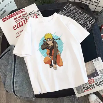 Naruto Mados Japonų Anime Raidė T Shirt Sasuke Juokingas Animacinių filmų moteriški marškinėliai Atsitiktinis 2020 Kietas Streetwear Marškinėlius Hip-Hop Viršų