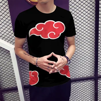 Naruto marškinėliai vyriški 3D printi unisex vasaros anime trumpas rankovės gatvės drabužių Marškinėlius naruto mados vyrų t-shirt Lil užsukti į viršų