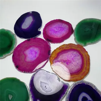 Natūralus akmuo agatas gabalas aukštos kokybės violetinė mėlyna žalia kvarco kristalo gabalas apdaila didmeninė kaina 70-90mm
