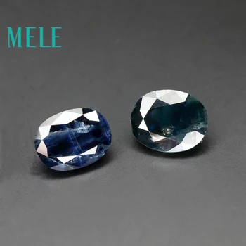 Natūralus Mėlynas Safyras prarasti brangakmenio papuošalai priėmimo,4*6-6*8mm ovalo supjaustyti 1-2c 2vnt fine jewelry DIYstones su Aukštos kokybės
