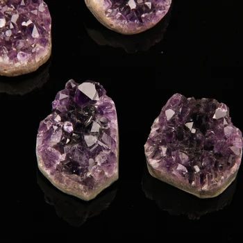 Natūralus Žalias Ametistas Violetinė Kvarco Geode Druzy Kristalų Sankaupos Gydymo Pavyzdys Namų Puošybai Amatų Apdaila