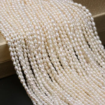 Natūralūs Gėlavandenių Perlų Mix-Spalvos Ryžių Formos Prarasti Karoliukai 4-5 MM Papuošalai Priėmimo 