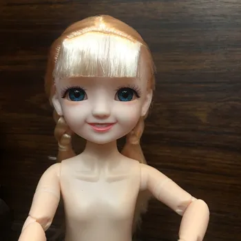 Nauja 30cm BJD Doll 1/6 Smiley Veido Lėlės Mėlynas Akis Lėlės Nuogas Kūdikis Vadovauti Padažu 