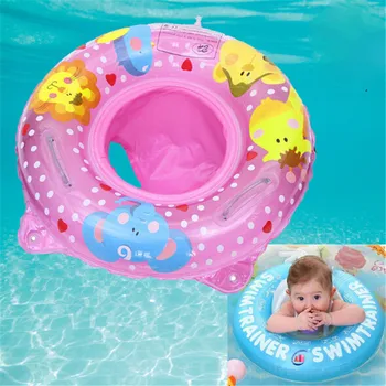 Nauja Dviguba Rankena Saugos Kūdikių Sėdynės Plaukti Plaukti Žiedas Pripučiami Kūdikių Vaikams Baseinas, Žiedai, Vandens Žaislai Plaukti Ratas Vaikams
