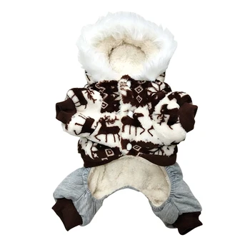 Nauja Geriausia Pardavimo Žiemos Naminių Šunų Drabužius Šilta Striukė Snaigės Gobtuvu Keturių Kojų Kailis S-XL Čihuahua Smulkaus ir Vidutinio Šunys, Šuniukas