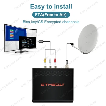 NAUJA Ispanijos palydovinės tv imtuvas Gtmedia V7S2X Combo dekoderis Palaiko DVB-S/S2/S2X Darbo IKS/CS YouTude su USB wifi antenos STB
