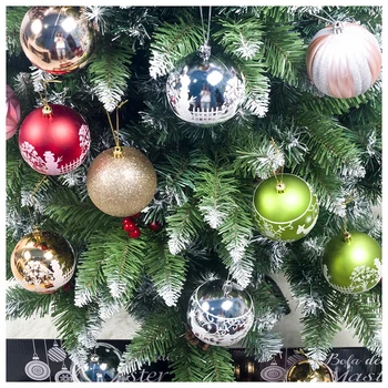 Nauja kalėdinė dekoracija kamuolius bolas de navidad 8 cm12pcs Kalėdų eglučių papuošalai новогодние украшения 2021 polistirolo kamuoliukus