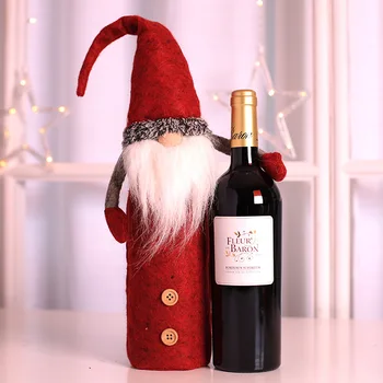 Nauja Kalėdinė dekoracija kūrybos Rudolph vyno nustatyti Kalėdų butelį, maišelį šampano butelį scenografija prekes