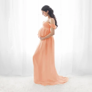 Nauja Seksuali Motinystės Suknelės už Nuotrauką Šaudyti Motinystės Grynas Akių Spalvą, Giliai V-Kaklo Suknelė Nėštumo Drabužių Komplektus Fotografija