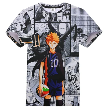 Nauja, T-shirt Anime Haikyuu 3D Atspausdintas Mados Marškinėlius Vyrai Moterys Harajuku Hip-Hop Streetwear Sporto Atsitiktinis marškinėliai Topai Unisex Tees