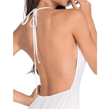 Nauja Vasaros Elegantiškas Klubas Mini Suknelės Moterų V-kaklo Atsitiktinis prigludusios Backless Seksualus Drabužiai 2020 Bodycon Suknelė Moterų Vestidos
