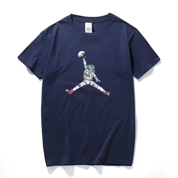 Nauja Vasaros Mados Trumpas Rankovės Cool Spausdinti Vyrų marškinėliai Viršuje Juokinga Astronautas Dizaino T-shirt Camisetas Hombre Streetwear Marškinėlius