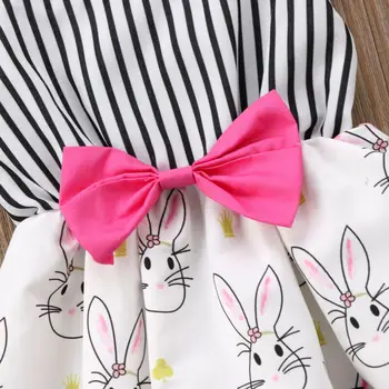 Naujagimio Merginos Romper playsuit Easter Bunny Drabužių Komplektus Kostiumas JAV