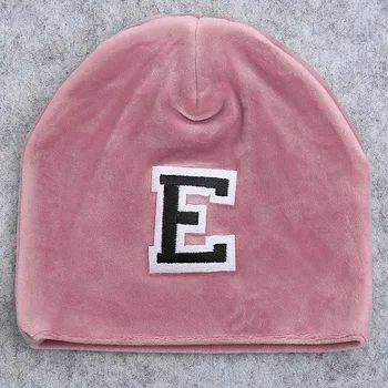 Naujagimio merginos žiemos aksomo skrybėlės Minkštas Storesnis Kūdikių Berniukų Vaikai Kepuraitė kepurės plaukų Aksesuarai personailzed laišką baby hats