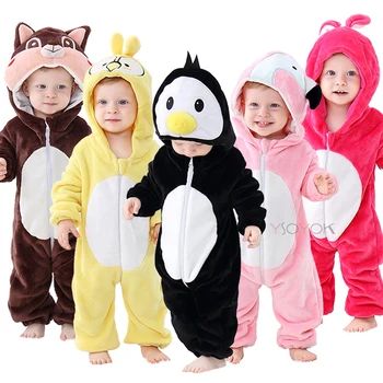 Naujagimio Romper Kūdikių Berniukų, Mergaičių Jumpsuit Bebe Drabužius Kūdikiams, Vaikiška Pižama Žiemos Kūdikių Drabužiai Pingvinas Romper Kūdikių Kostiumas