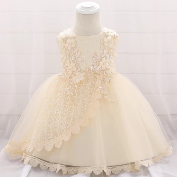 Naujagimių Akių Gėlių Zawalcowany Siuvinėjimo Baby Girl Suknelės Gėlių Šalis Suknelė Gimtadienį Krikšto Princesė Mergina Vaikų Suknelė L1902XZ