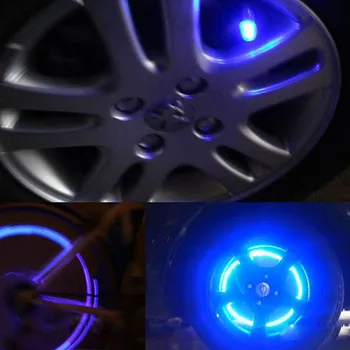 Naujai 1 Pora Dviračių LED WheelLight Dviračiu Neon LED Varantys Kalbėjo Vožtuvų Dangtelis Signalo Žibintai FIF66