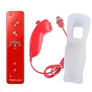 NAUJAS 2 in 1 Wireless GamePad Nuotolinio valdymo pultelis Skirtas Nintendo Wii Valdiklis, Kreiptuką, pastatytas Motion Plus + Nunchuck