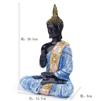 Naujas 2020 M. Tailandas Budos Skulptūra Budos Statula Žalia Dervos Rankų Budizmo, Induizmo Fengshui Statulėlės Meditacija Namų Dekoro