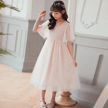 Naujas 2021 m. Vasaros Tinklelio, Vaikų Mergaičių Suknelės Vaikams Nėrinių Suknelė Mergaitėms Baby Princess Dress Žvaigždžių Vaikų Mielas Suknelė Vestuvių, #8011