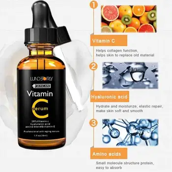 Naujas 30ml Serumas, Vitamino C, vitamino E, Organinis Drėkinamasis Odos Priežiūra nuo Raukšlių Kėlimo Stora Balinimas