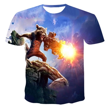 Naujas 3D Vyrų T-shirt Lokys Kariai Modelio vyriški Drabužiai Gatvėse Laisvalaikio Trumpas Rankovės Vyrų Vasaros Mados Spausdinti marškinėliai
