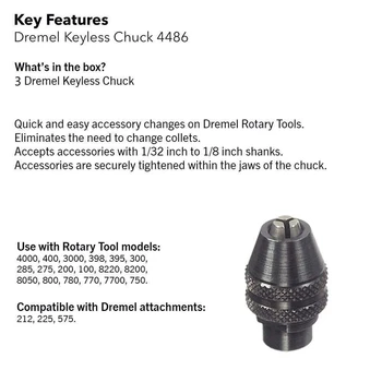 Naujas 3Pcs Multi Greitai Pakeisti Keyless Chuck Universalus Tvirtinimo Pakeitimo Dremel 4486 Rotaciniai Įrankiai 3000 4000 7700 8200