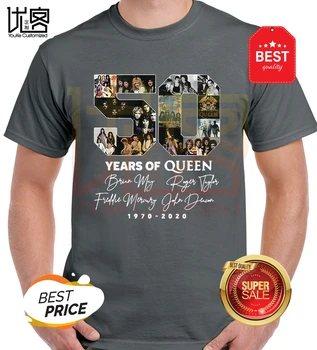 Naujas 50 metų karalienės juosta 1970 m. 2020 m. ačiū už prisiminimus marškinėliai tee vyrų, moterų medvilnės, trumpomis rankovėmis viršūnes tee