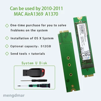 NAUJAS 512 GB SSD 2010 2011 Macbook Air A1369 A1370 KIETOJO DISKO MC503 MC504 MC505 MC 506 MC965 MC966 MC968 MC969 kietajame diske