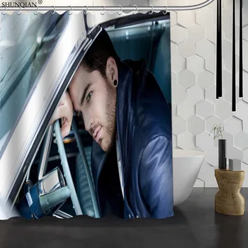 Naujas Adam Lambert Užsakymą Dušo Užuolaidos Vandeniui Audinio Vonios Užuolaidų Poliesterio Audinio Vonios Užuolaidų 18-4.11