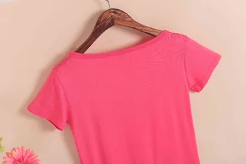 Naujas atvykimo 2019 candy spalva moterų marškinėliai vasaros modalinis trumpas rankovės o-kaklo viršūnes tees pigūs ilgai marškinėliai atsitiktinis viršūnes 17 spalvas